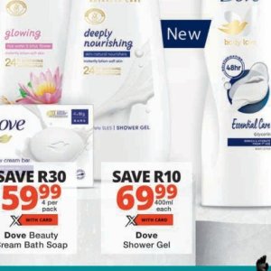 Shower gel dove  at Checkers