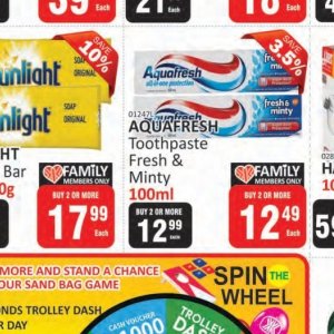 Toothpaste aquafresh  at Kit Kat Cash&Carry