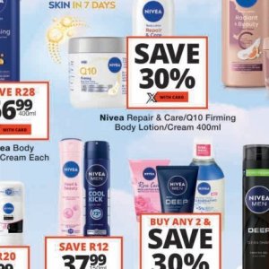 Body lotion nivea  at Checkers