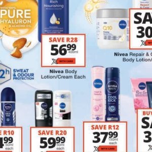 Body lotion nivea  at Checkers