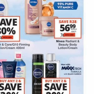 Body lotion nivea  at Checkers