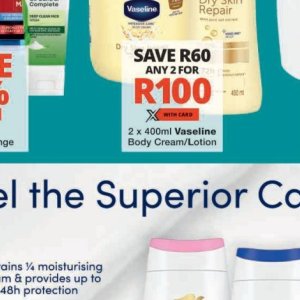 Body cream at Checkers