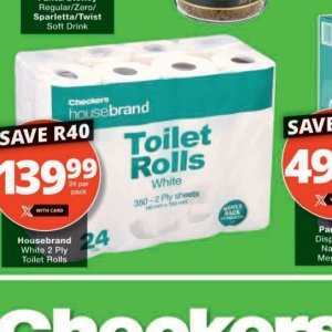 Toilet rolls at Checkers Hyper