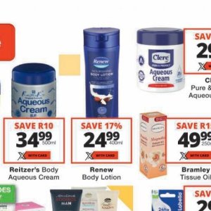 Body lotion at Checkers