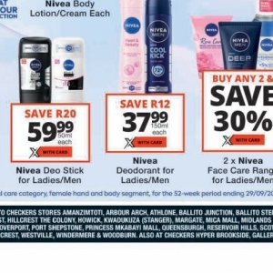 Deodorant nivea  at Checkers
