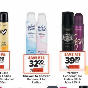 Shower at Checkers