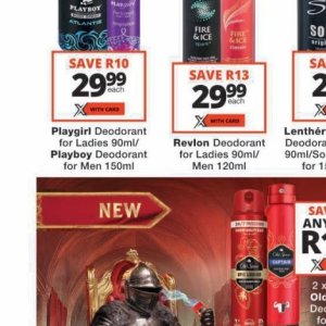 Deodorant at Checkers