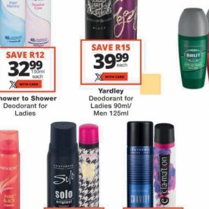 Deodorant at Checkers