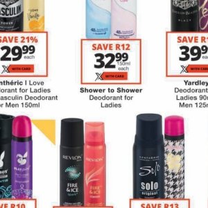 Deodorant at Checkers