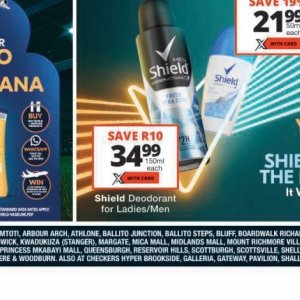 Deodorant at Checkers