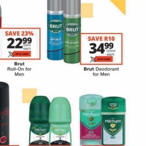 Deodorant at Checkers