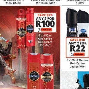Deodorant at Checkers