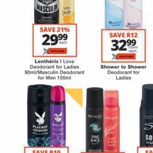 Deodorant at Checkers