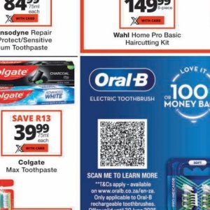 Tooth brush at Checkers