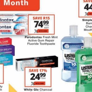 Toothpaste at Checkers