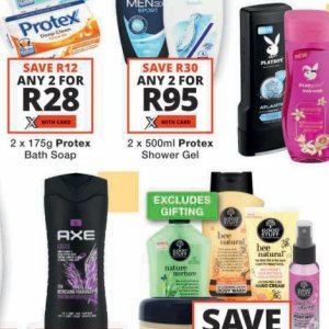 Shower gel at Checkers