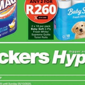 Toilet rolls at Checkers Hyper