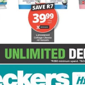 Cottage cheese at Checkers