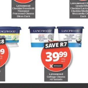 Cottage cheese at Checkers