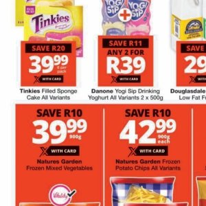 Yoghurt danone  at Checkers
