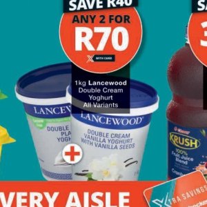 Yoghurt at Checkers