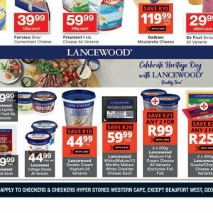 Yoghurt at Checkers