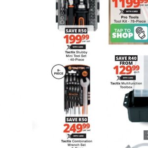 Tool set at Checkers Hyper