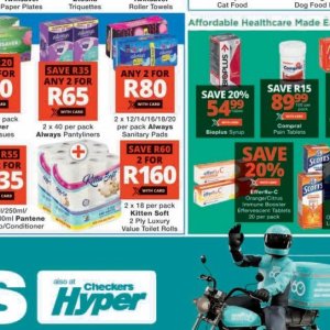 Sanitary pads at Checkers