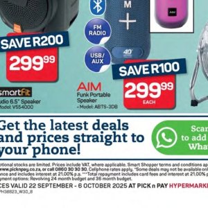 Speaker at Pick n Pay Hyper