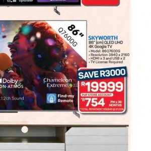TV set at Pick n Pay Hyper