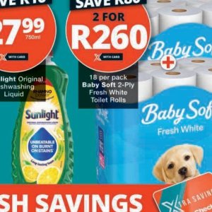 Toilet rolls at Checkers