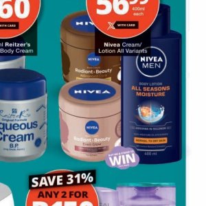 Body lotion nivea  at Checkers