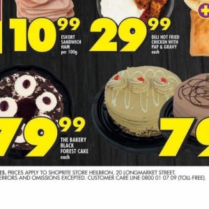 Cake at Shoprite