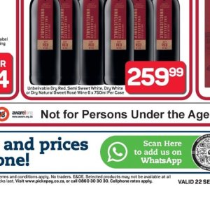 Wine at Pick n Pay Hyper