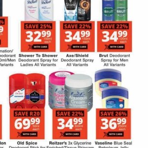 Deodorant dove  at Checkers