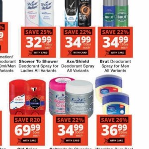 Deodorant dove  at Checkers