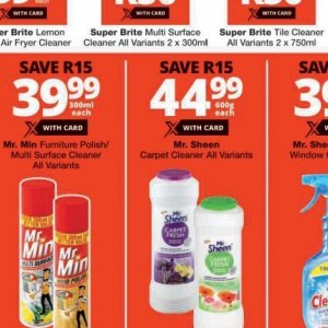Cleaning formula at Checkers