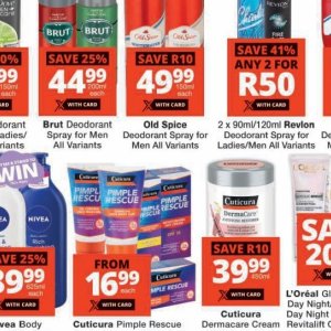Deodorant at Checkers