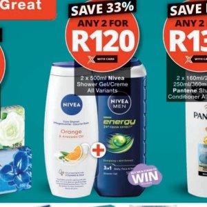 Shower gel nivea  at Checkers