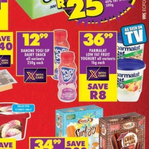 Yoghurt at Shoprite