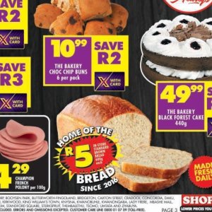Bread at Shoprite