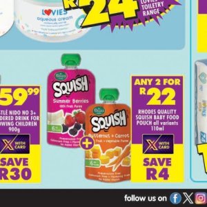 Purees at Shoprite
