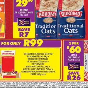Sunflower oil at Shoprite