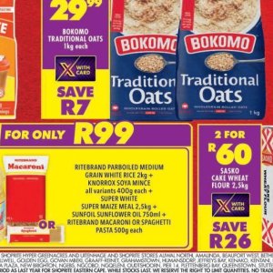 Pasta at Shoprite