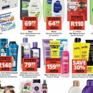 Shower gel dove  at Checkers