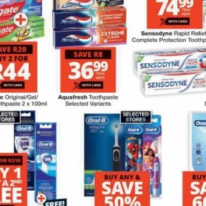 Toothpaste at Checkers