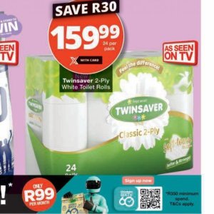 Toilet rolls at Checkers