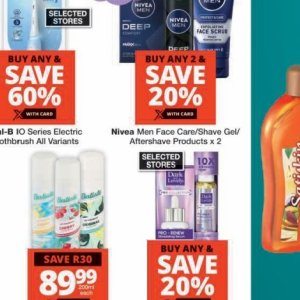 Aftershave nivea  at Checkers
