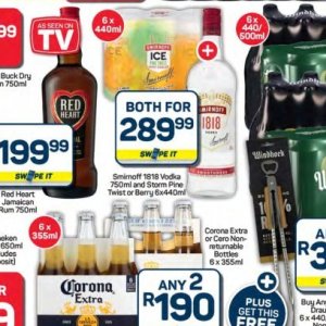 Vodka smirnoff  at Pick n Pay Hyper