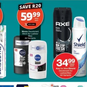 Deodorant nivea  at Checkers